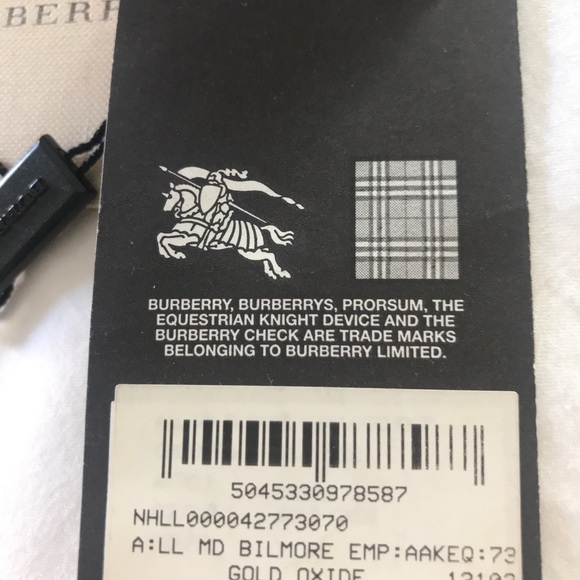 Burberry Patent Leather embossed Bilmore tote in Mustard Yellow - Picture 15 of 15